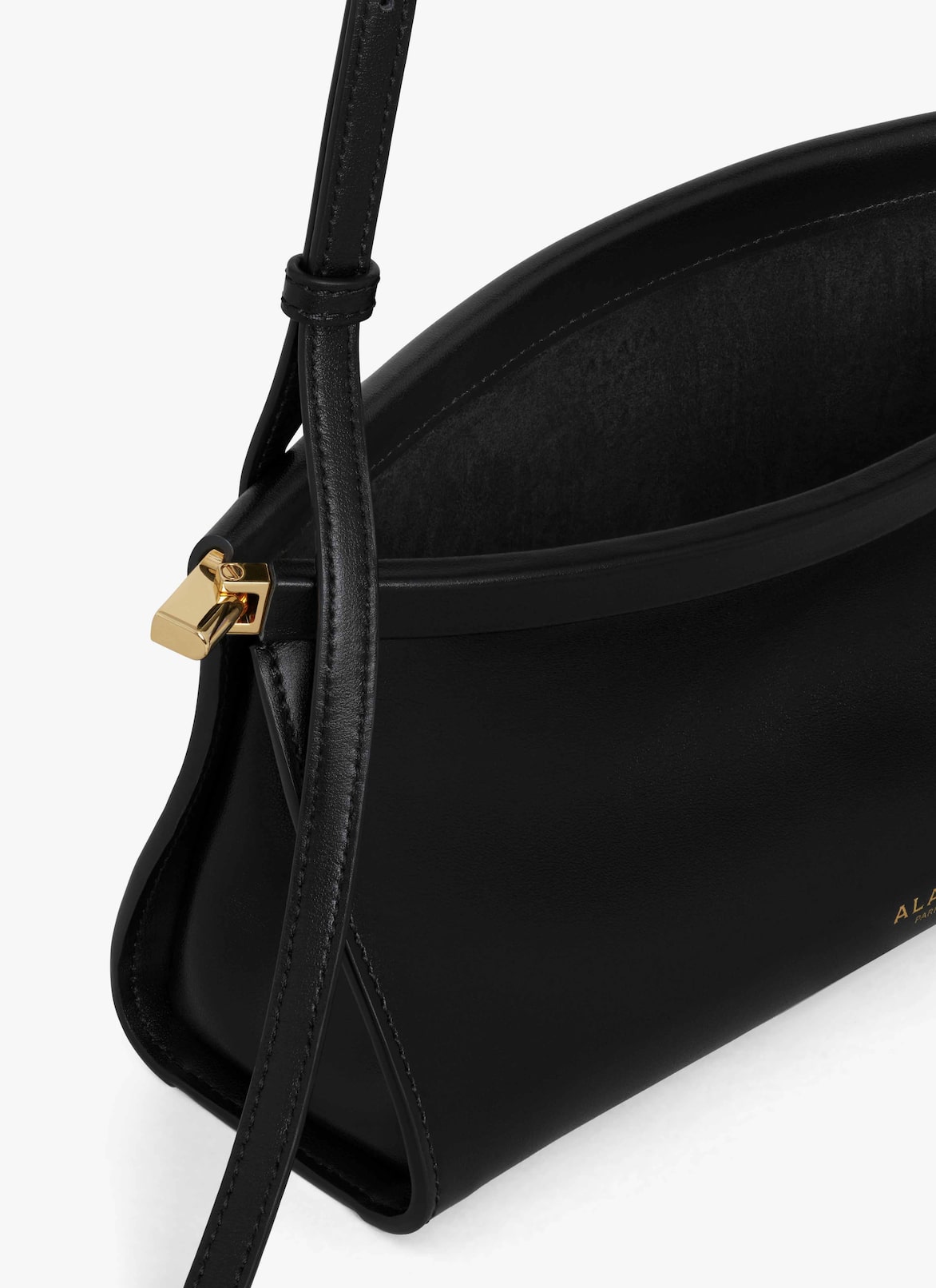 LE CLICK EAST WEST SMALL BAG IN LEATHER ALAÏA BLACK LE CLICK EAST WEST SMALL BAG IN LEATHER
